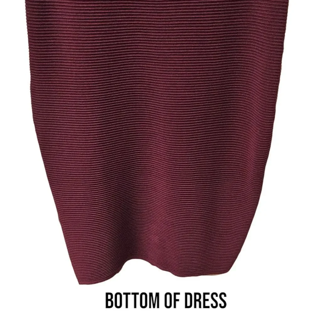 TART COLLECTION Plus Size Burgundy Wine Ribbed Sleeveless Bodycon Dress 4X NWT